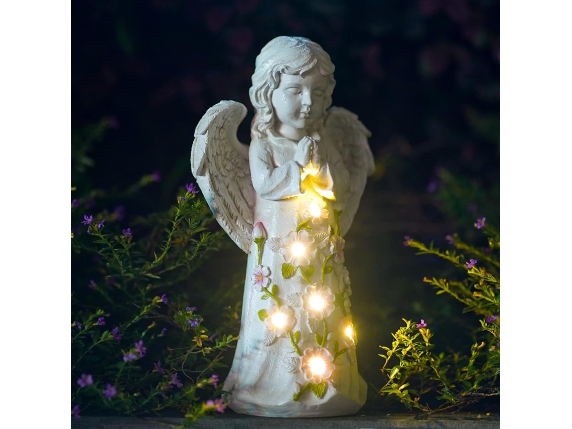Figura De Ángel, Energía Solar, Resina Resistente Al Agua