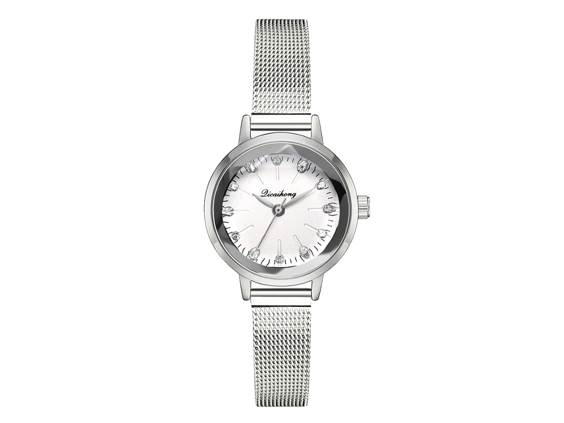 Reloj De Pulsera De Cuarzo Para Mujer, Sencillo Y Elegante, Para Uso Diario, Blanco.