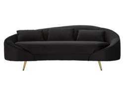 Sofá 3 plazas Oslo con cojines negros cm 185X84X68 MAURO FERRETTI