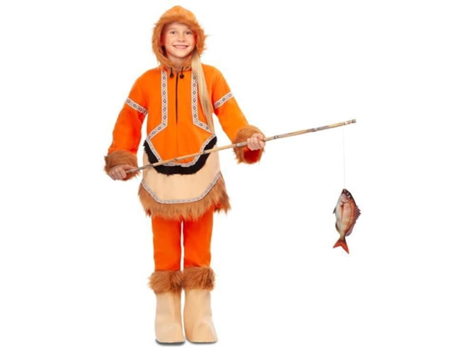 Disfraz de Niña DISFRAZZES Esquimal Naranja (Talla: 5 a 6 años)