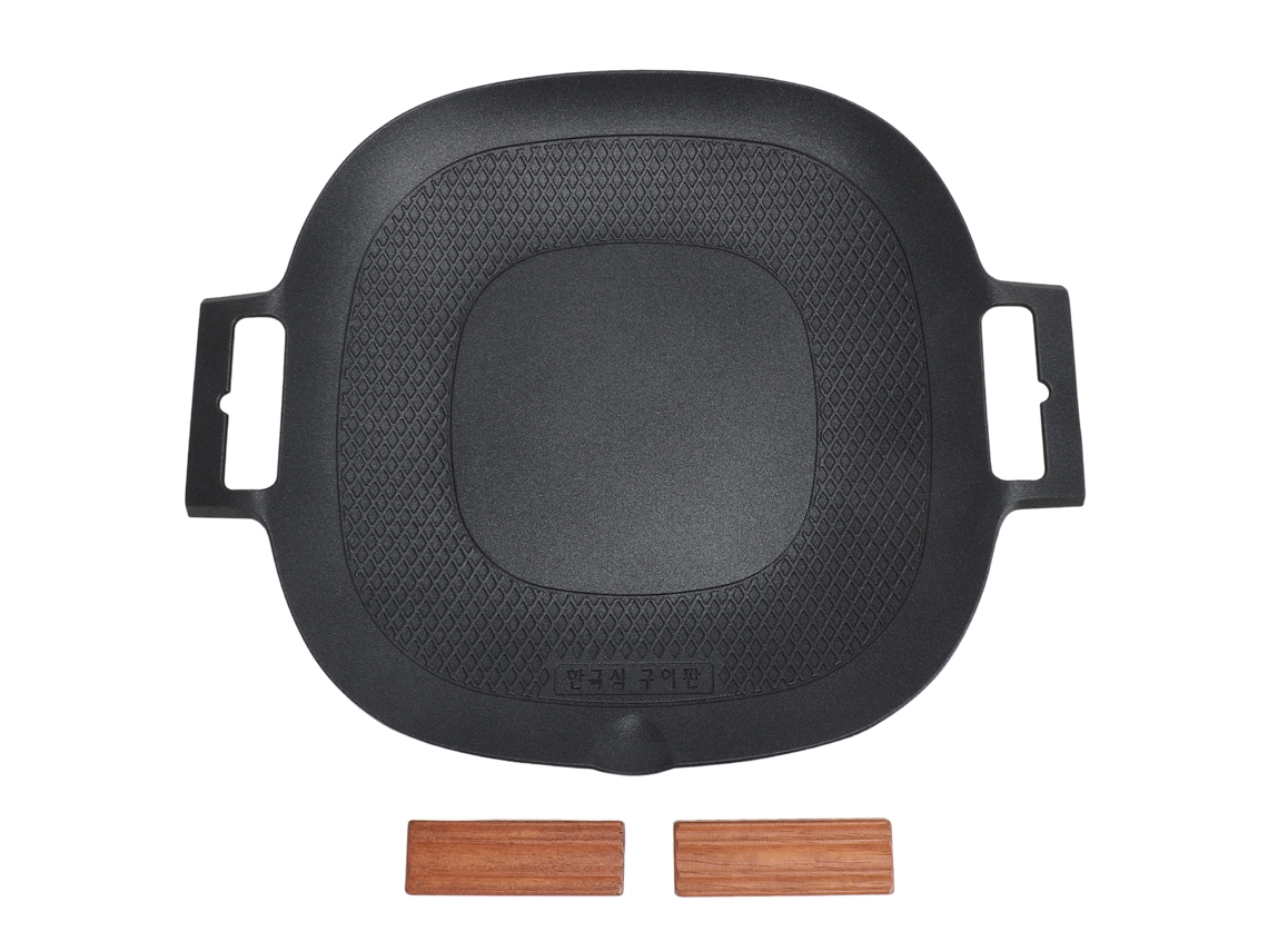 Parrilla para barbacoa con revestimiento antiadherente, calentamiento rápido, placa para estufa de barbacoa, parrilla, sartén para barbacoa, para interiores y exteriores