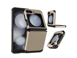 Funda Armadura Plegable Dorada para Samsung Galaxy Z Flip 4 SIURN Dorado