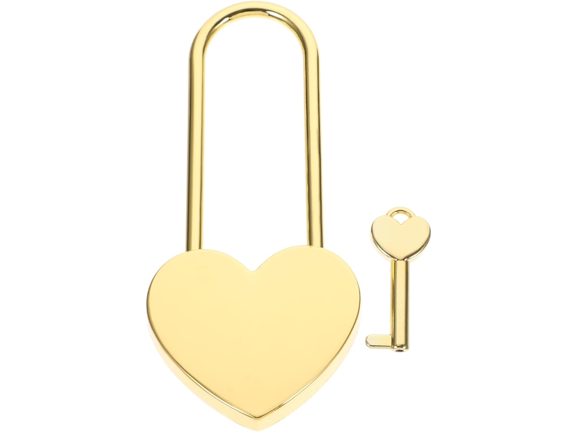 Candado Pequeño. Compacto Y Fácil De Guardar. De Aleación De Zinc Con Forma De Corazón. Con Llave.