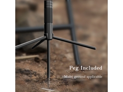 Soporte Plegable De Aluminio Para Linterna, Trípode Para Teléfono Móvil, Cámara, Senderismo, Picnic, Barbacoa, Jardín, Pesca.