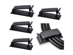 50 Clips Autoadhesivos Para La Gestión De Cables, Organizadores De Cables Para Tv, Pc, Cable Ethernet Debajo Del Escritorio.