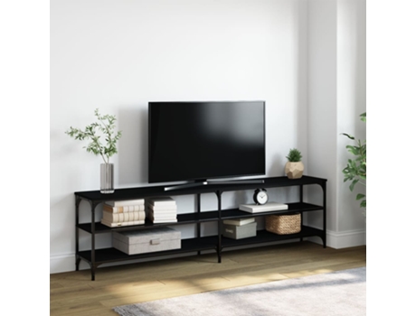 Mueble De Tv VIDAXL Negro Madera contrachapada (180x30x50 cm)