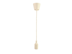 Lampara colgante base, cable y portamparas blanco E27