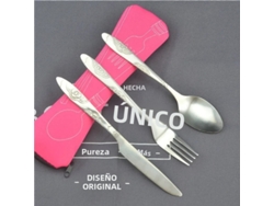 (estilo 3) Juego De Vajilla De Picnic Portátil Con Cremallera, Incluye Cuchillo, Tenedor Y Cuchara.