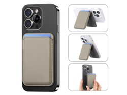 Cartera magnética para iPhone 13/14/15/16/17 Pro/Pro Max gris Hexinyigjly