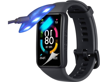 Kit de 4 Protectores de Pantalla Hidrogel para Honor Band 6 Flexshield con Lámpara UV