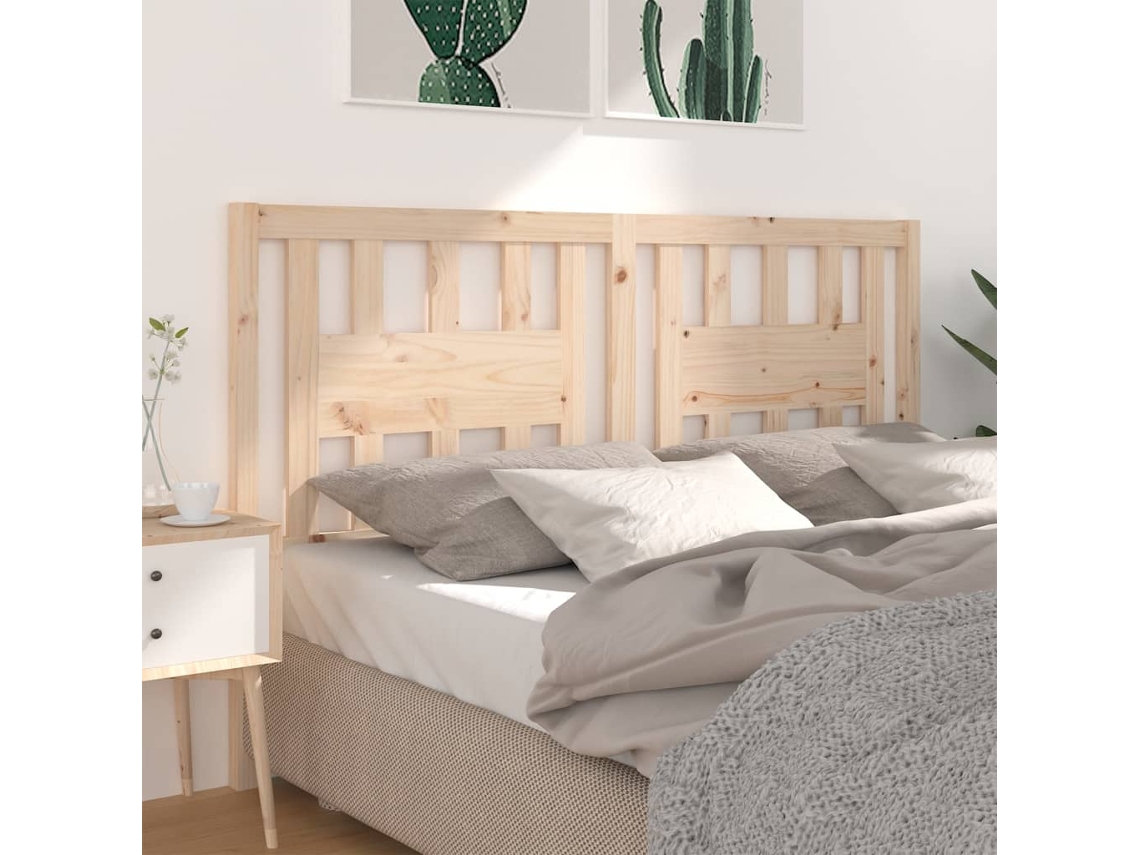 Cabecero Madera Maciza De Pino 206x4x100 Cm