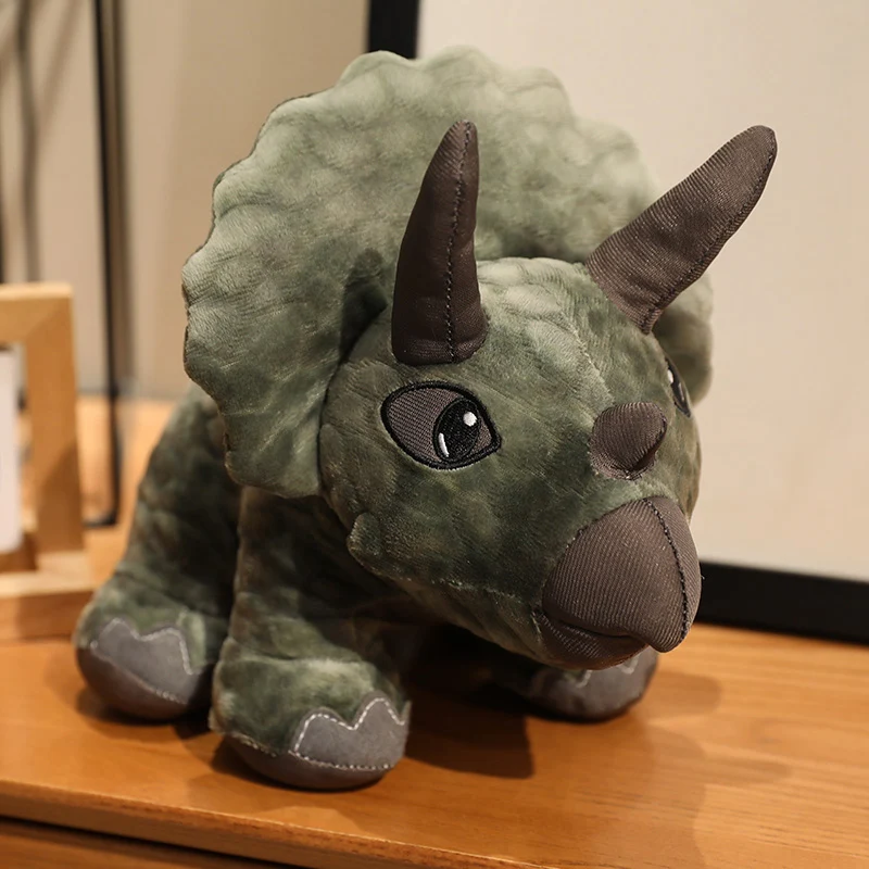 (verde, 30 Cm) Lindo Brinquedo De Pelúcia Realista De Triceratops Em Estilo Desenho Animado