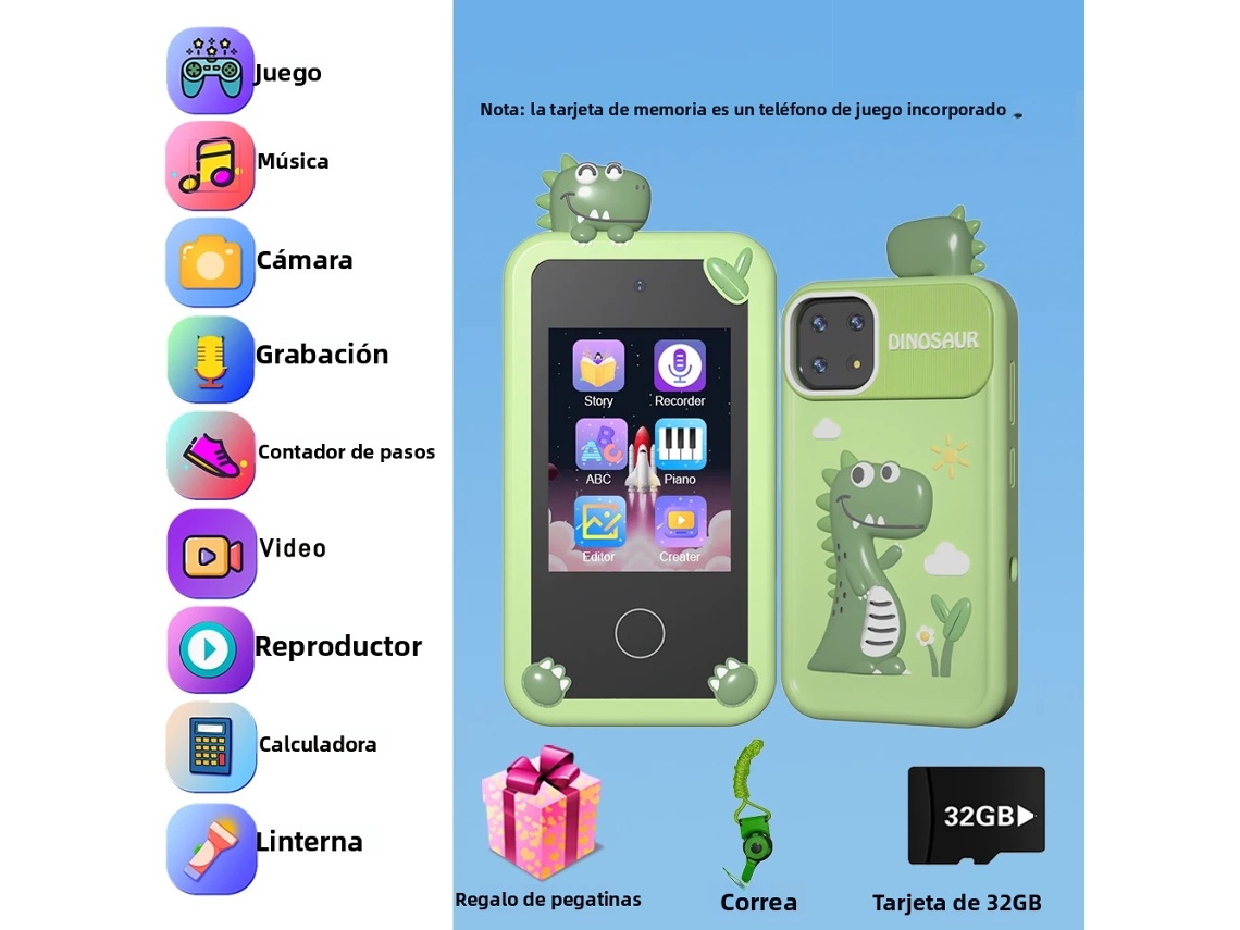 Móvil de cuna de unicornio (verde) con 20 historias y 10 juegos para smartphone