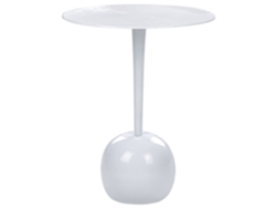 Mesa de centro BELIANI Eucla de Aluminio Blanco 40x40x49