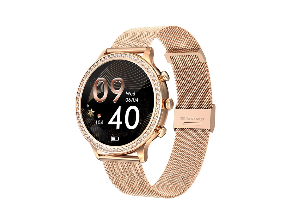Reloj inteligente Diamond para mujer, 1,32 pulgadas, Bluetooth, monitor de ritmo cardíaco y actividad física, Yizhood