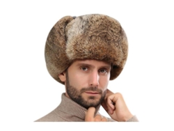 2026-gorro De Invierno Ruso De Piel De Conejo Con Aletas Para Orejas Trapper Bomber Regalo Para Hombres L Caqui