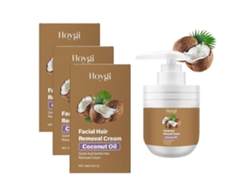 Creme Depilatório Facial De Óleo De Côco - Remoção Suave E Eficaz Para Pele Sensível, Ideal Para Mulheres