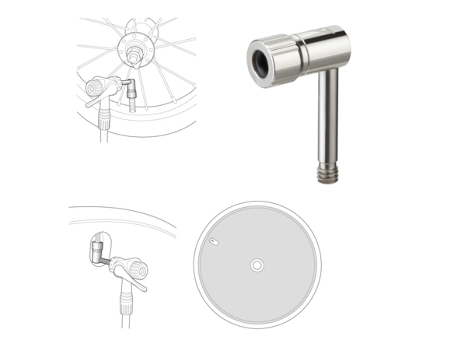 Adaptador de válvula TOPEAK Pressure-Rite Presta TU