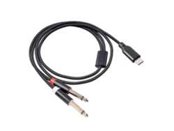 Cable de audio estéreo dual USB-C de 6,35 mm, compatible con smartphones y multimedia
