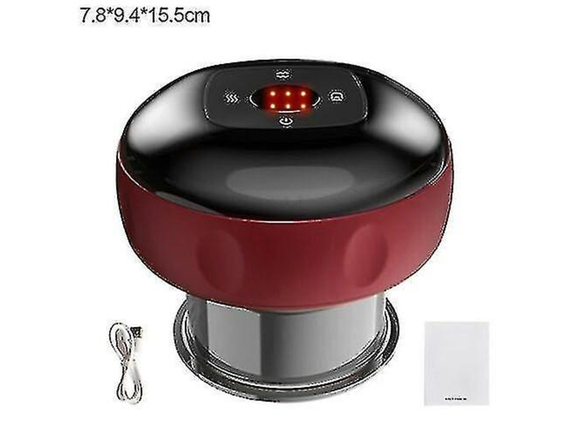 Masajeador inteligente ROSEWELL con ventosas terapéuticas y terapia de luz roja, dispositivo de masaje eléctrico con ventosas para luz roja