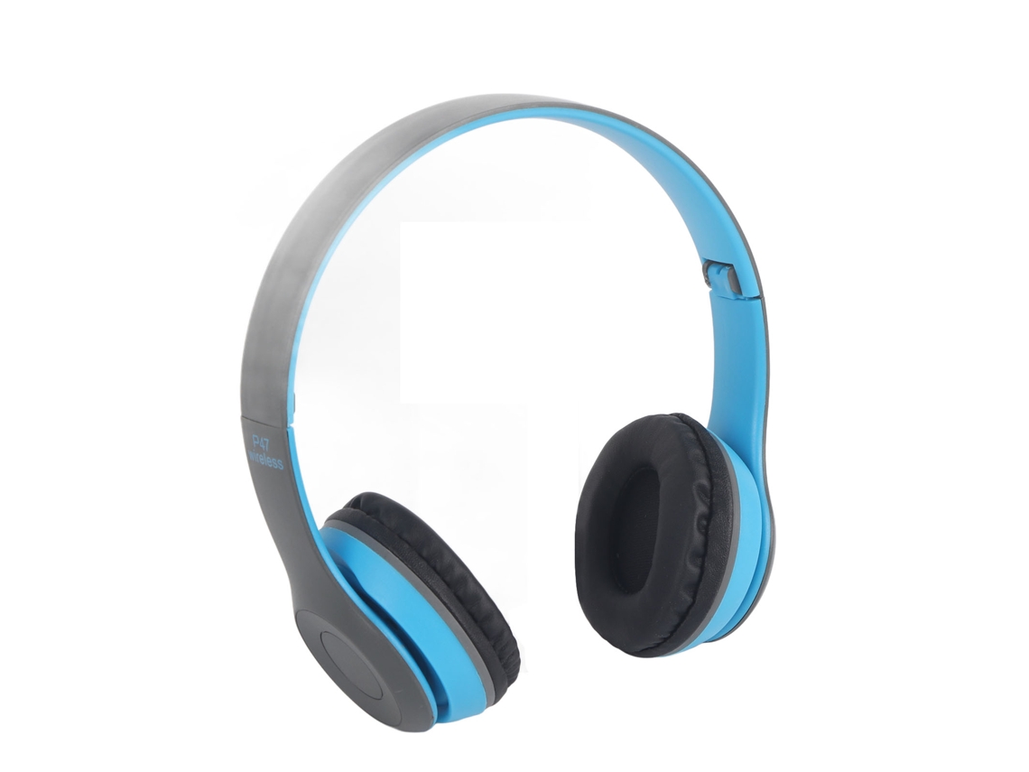 Auriculares Inalámbricos Bluetooth Plegables Con Graves Potentes Para Deportes, Escuela Y Oficina - Azul