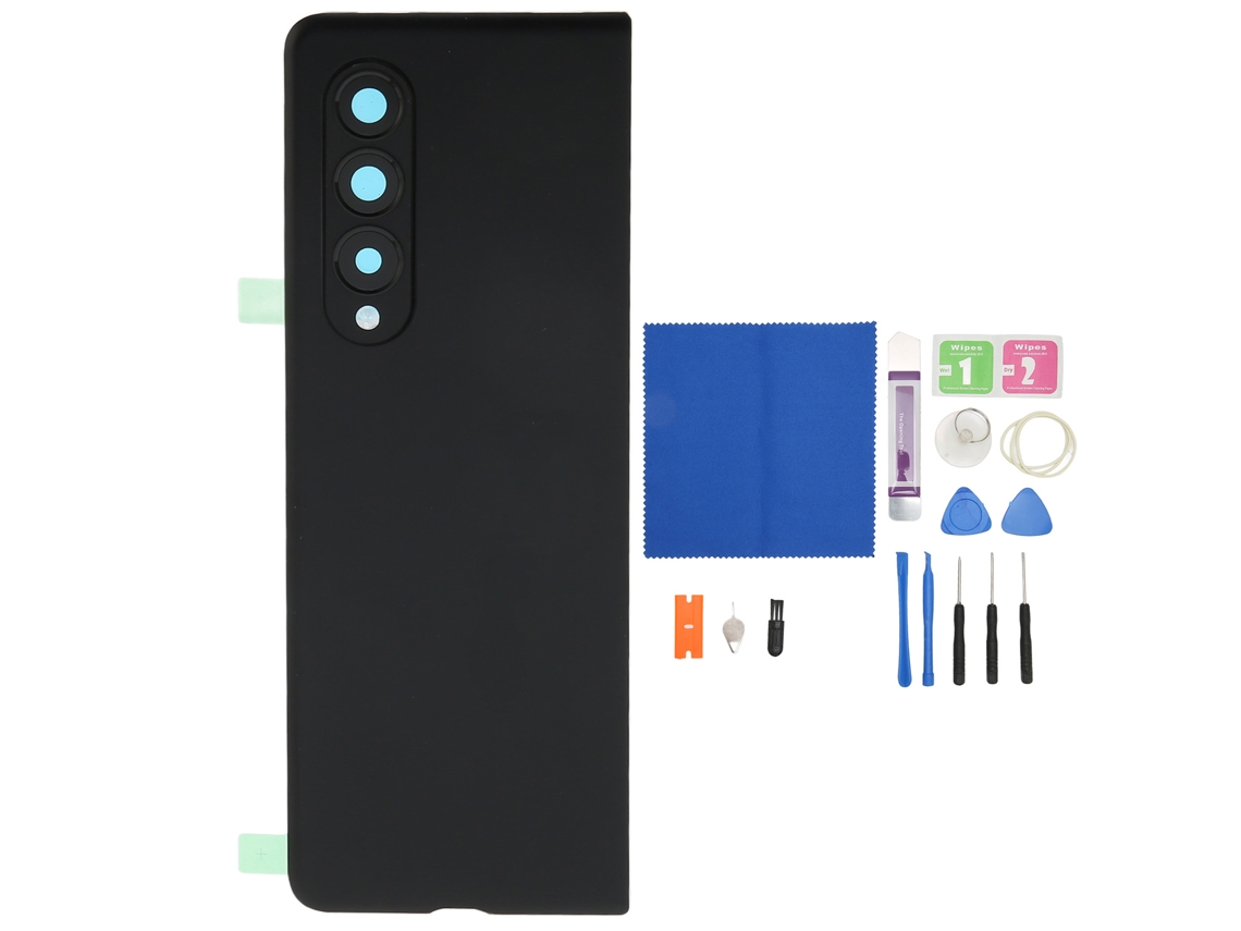 Kit De Substituição De Vidro Traseiro Com Lente De Câmera Para Z Fold 3 5g Sm F926 Preto