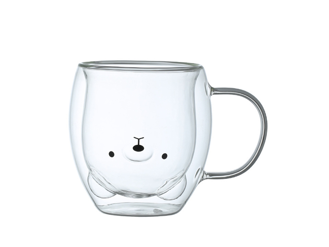 Taza Oso, taza de té o café con asa, 250ml, vaso con doble aislamiento, ideal para regalo de cumpleaños o San Valentín. NEVEANCE