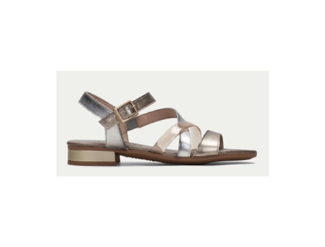 Sandalias de Mujer HISPANITAS Tiras Piel Plateado (37)