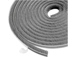 Faja De Pincel Autoadhesiva 6m, Aislante Antiviento Y Antipolvo Para Ventanas Y Puertas Deslizantes, 9mm X 9mm, Gris