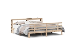 Maison Exclusive - Estructura De Cama Con Cabecero Madera Maciza De Pino 200x200cm