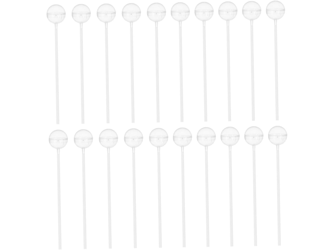 Juego De 50 Soportes Decorativos Redondos De Plástico Transparente.