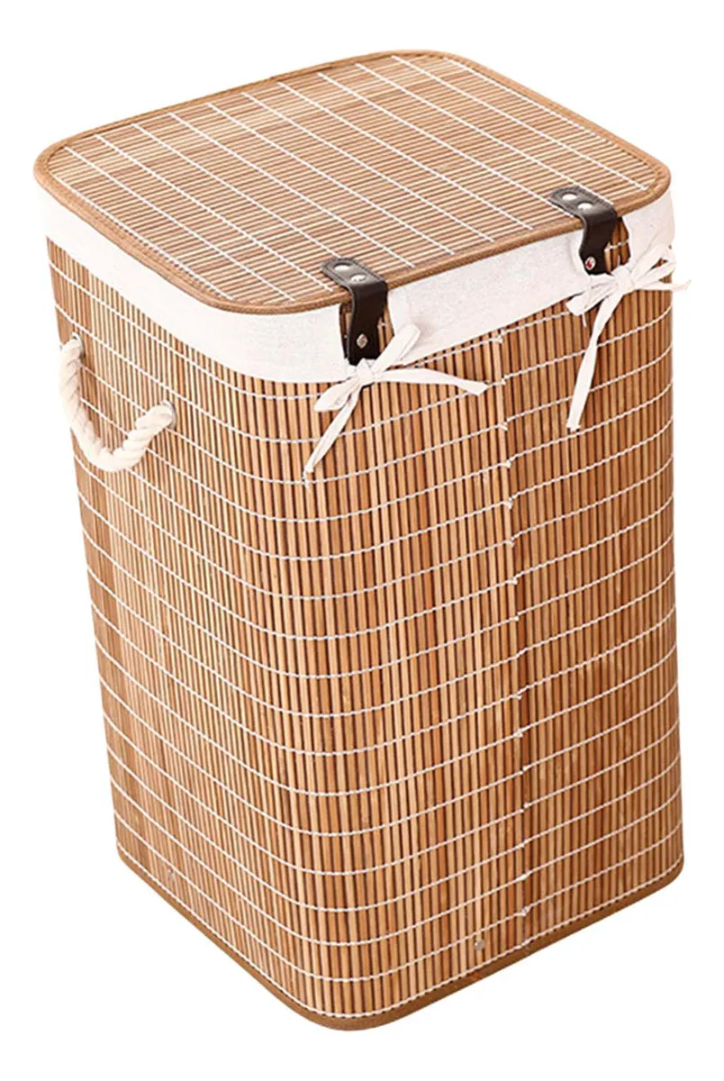 Cesta de ropa plegable con tapa, cesta de ropa sucia vayotoy