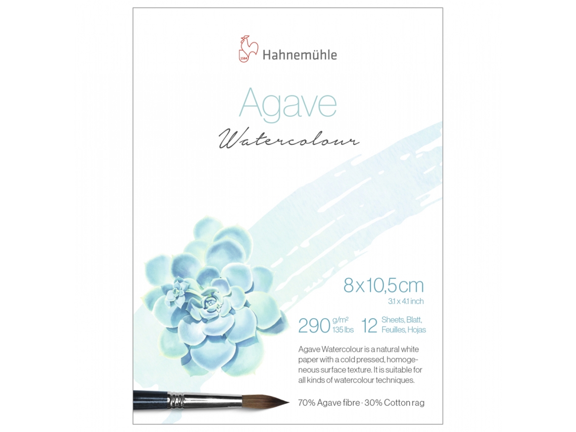 Hahnemuhle 290gr 8x10.5 cm Bloque de acuarela 12 Hojas