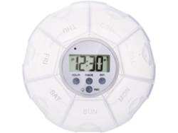 Organizador Con Alarma, Caja De Almacenamiento De 7 Compartimentos, Gran Pantalla, Resistente A La Humedad.