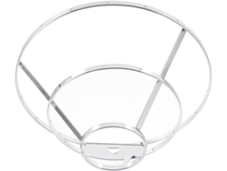 Marco De Hierro Para Bricolaje, Soporte Colgante Plateado De 3 Niveles, Diámetro 19 Cm, Altura 9 Cm, Para