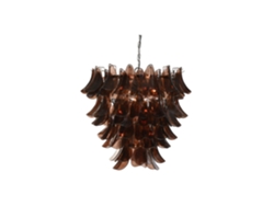 Lampara Techo Acero Cristal Plateado 80x80x80cm