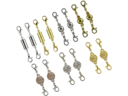 Nuobesty Juego De 14 Cierres Cilíndricos De Doble Cara Para Collares Y Accesorios
