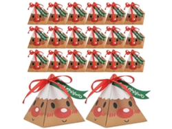 Juego de 50 cajas para dulces navideños, contenedores para regalos y cajas para recuerdos de fiestas navideñas. Hengjian