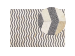 Alfombra BELIANI Baggoze de Jacquard, Piel de vaca Gris 160x230