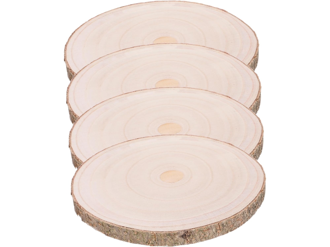 Té, Para Cocina, 4 Salvamanteles De Madera De Paulownia Natural De 20 Cm