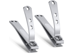 2 Tijeras De Uñas Rectas, Set De Cortauñas De Acero Inoxidable Con Cuchilla Ancha Y Lija Integrada Para Uñas Gruesas Y Duros