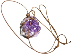 Collar De Amatista Natural Para Niña, Colgante De Piedra En Bruto De Uruguay, Joyería Para El Cuello