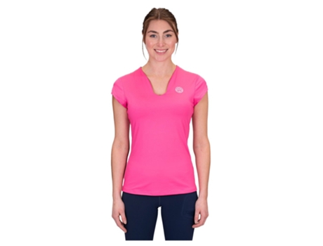 Camiseta de Mujer BIDI BADU Crew V Neck Rosa (XS)