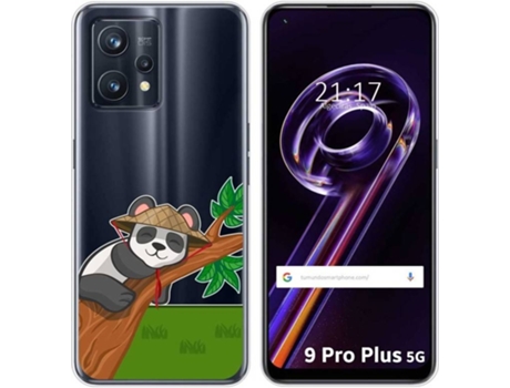 Carcasa para Realme 9 Pro Plus 5G TUMUNDOSMARTPHONE Dibujos Transparente Panda Multicolor