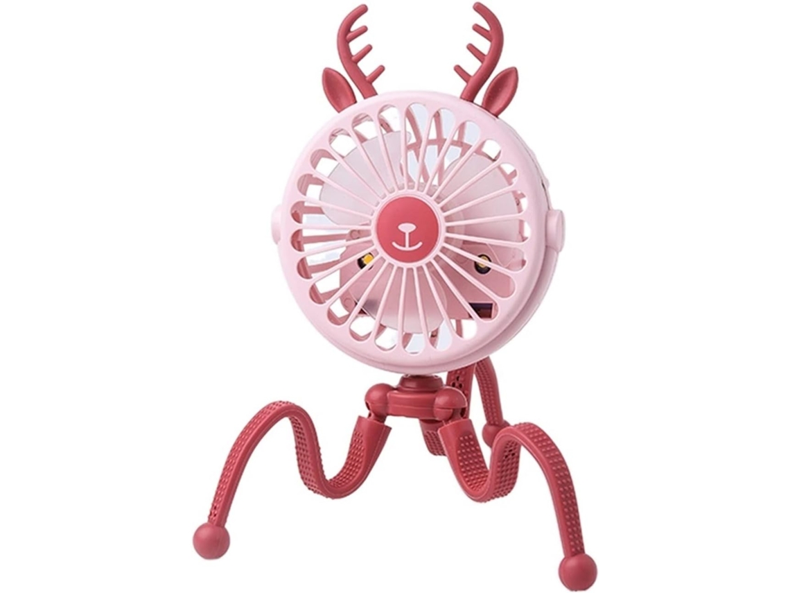 Ventilador De Escritorio Usb Ventilador Recargable Para Cochecito Bebé Cama Silencioso Retráctil Con Clip