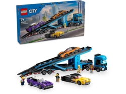 LEGO City: Camião Transportador de Carros com Carros Desportivos – Brinquedo com 4 veículos (998 peças)