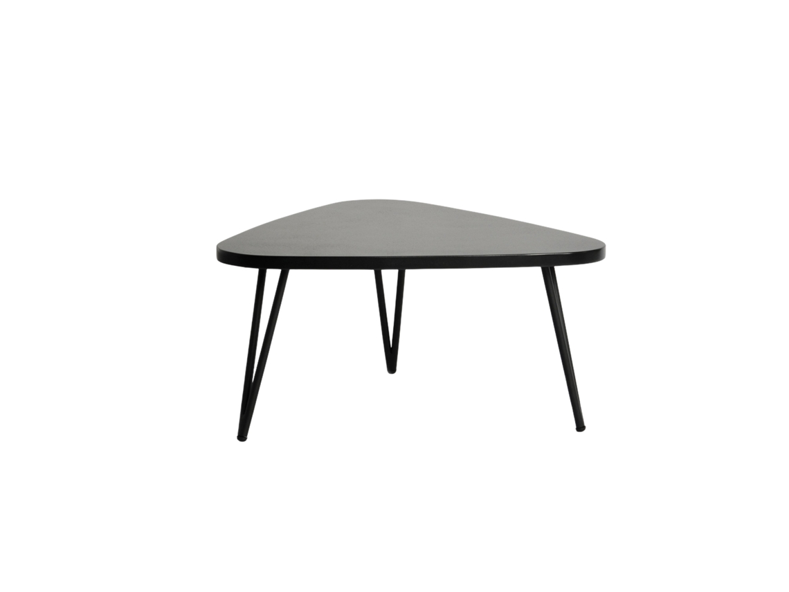 Mesa De Centro FURNLUX Premium Adesso (Negro, Madera Maciza - 68X73X35 Cm)