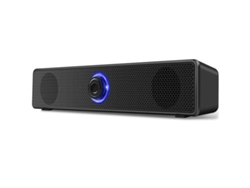 Altavoz con cable alimentado por USB para juegos CUICH con barra de sonido con control de volumen auxiliar de 3,5 mm