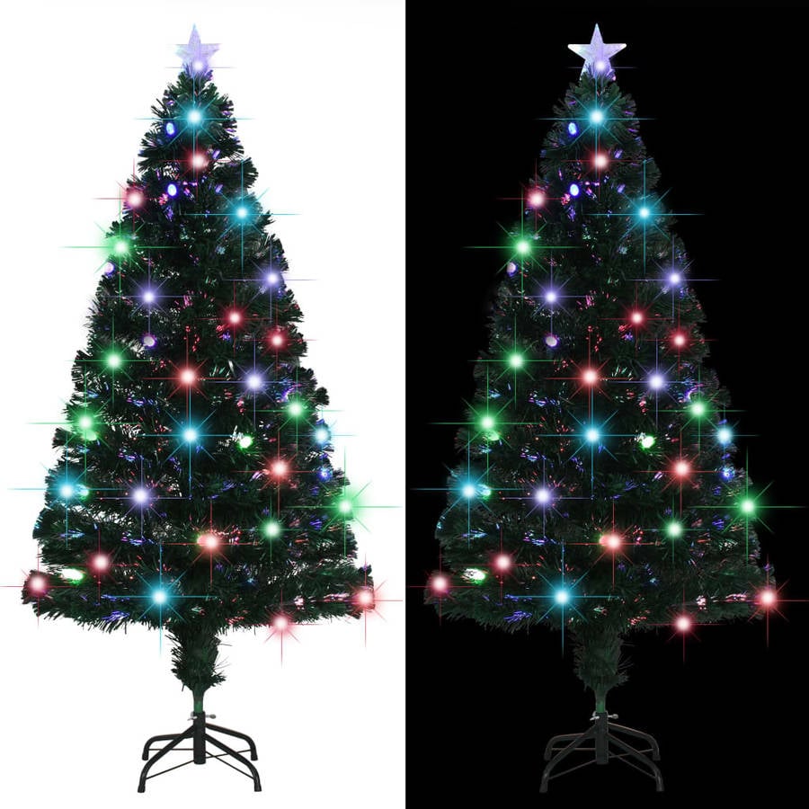 De Navidad Vidaxl con soporte y luces led verde 70x150 cm artificial 150 fibra