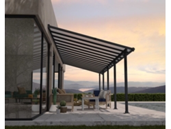 CANOPIA Pérgola Olympia Cobertor para Terraza de Aluminio 3X9,2 m Gris